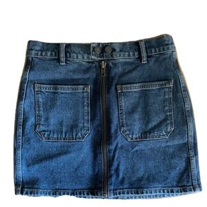 Reformation denim mini skirt